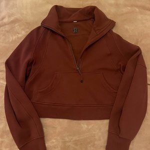 lululemon Scuba Oversized Funnel Neck Half-Zip - Smoky Red